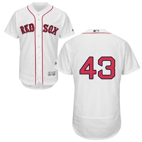 Men's Majestic Boston Red Sox #43 Addison Reed White Flexbase Authentic Collection MLB Jersey V0A0