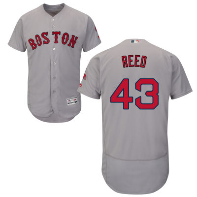 Men's Majestic Boston Red Sox #43 Addison Reed Grey Flexbase Authentic Collection MLB Jersey F5J8
